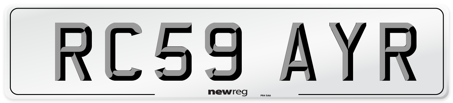 RC59 AYR Number Plate from New Reg